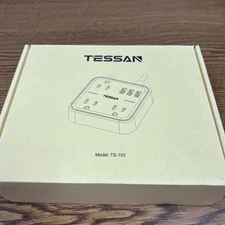 TESSAN TS-103 Flat Plug Extension Cord with 3 USB Ports