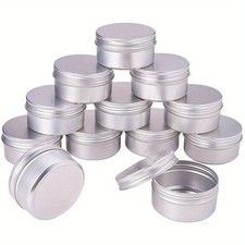 20pcs Aluminium Jar Aluminium box Make Up Jar Round Containers Column color