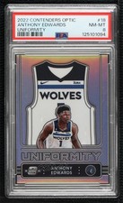 2022-23 Panini Contenders Optic Uniformity Anthony Edwards #18 PSA 8 9cx