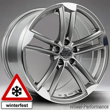 19 Zoll W27 Alufelgen 8,5x19 5x112 ET35 in grau poliert für Audi