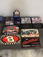 Vtg  Collection Of Dale Earnhardt & Dale Earnhardt Jr. Lic Plates/ Cards/ Awards