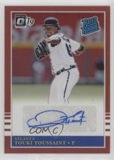 2019 Panini Donruss Optic Red Prizm 14/25 Touki Toussaint #R85-TT Auto rs2