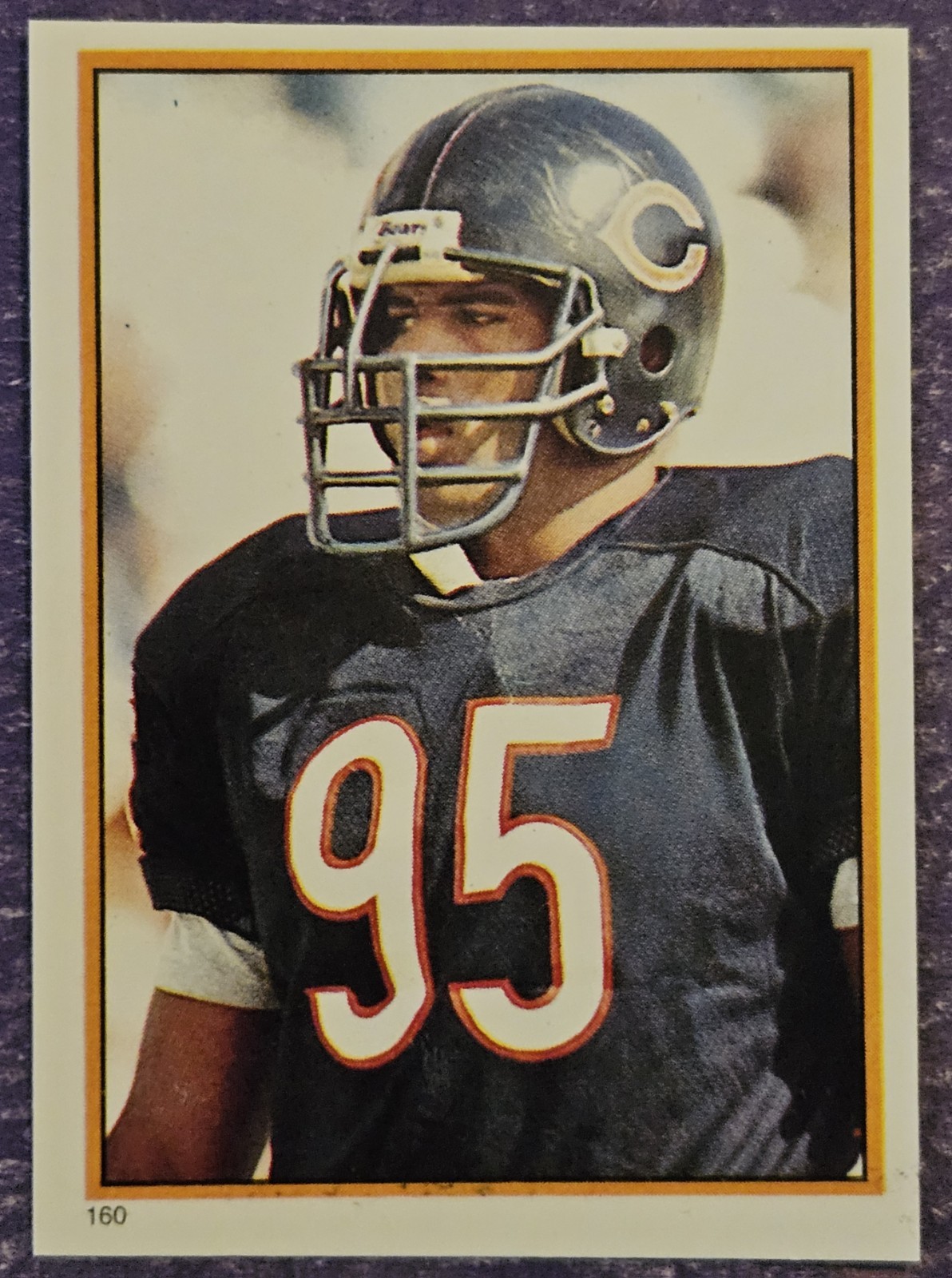 1985 Topps Football #160 Richard Dent Rookie Sticker Chicago Bears! HOF!