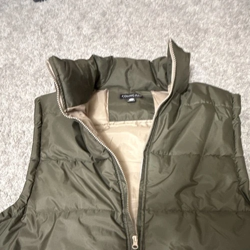 Fourcast Outerwear Men’s Green Quilted Puffer Vest Full Zip Pockets Size L image 3
