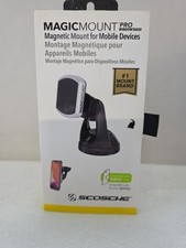 Scosche MagicMount Pro Magnetic Phone Mount with Suction Cup - Black/Silver