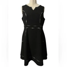 ModCloth Dress Size XL Retro Mod A Line Plaid Piping Fall Winter