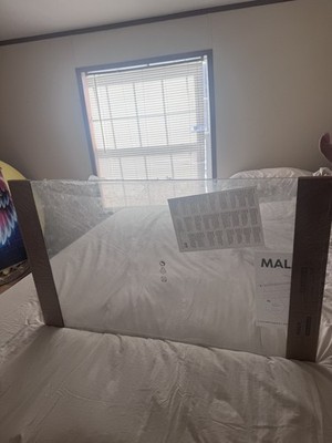Discontinued RARE IKEA MALM clear glass dresser topper 80X48 