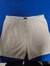 Dockers Linen Shorts Recode Pleated Khaki 42 