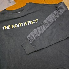 The North Face Womens Black Crop Sweatshirt Drawstring Pullover Top Size M