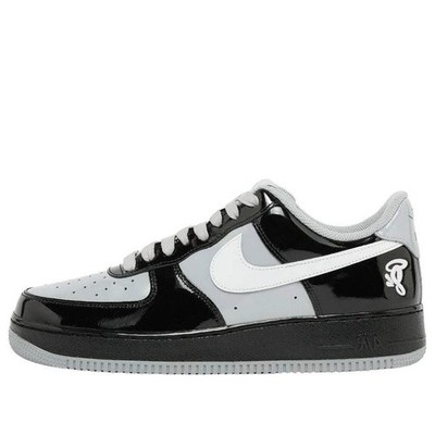 IO9974 010 Nike Air Force 1 Low Syna Central Cee Black White Smoke Grey