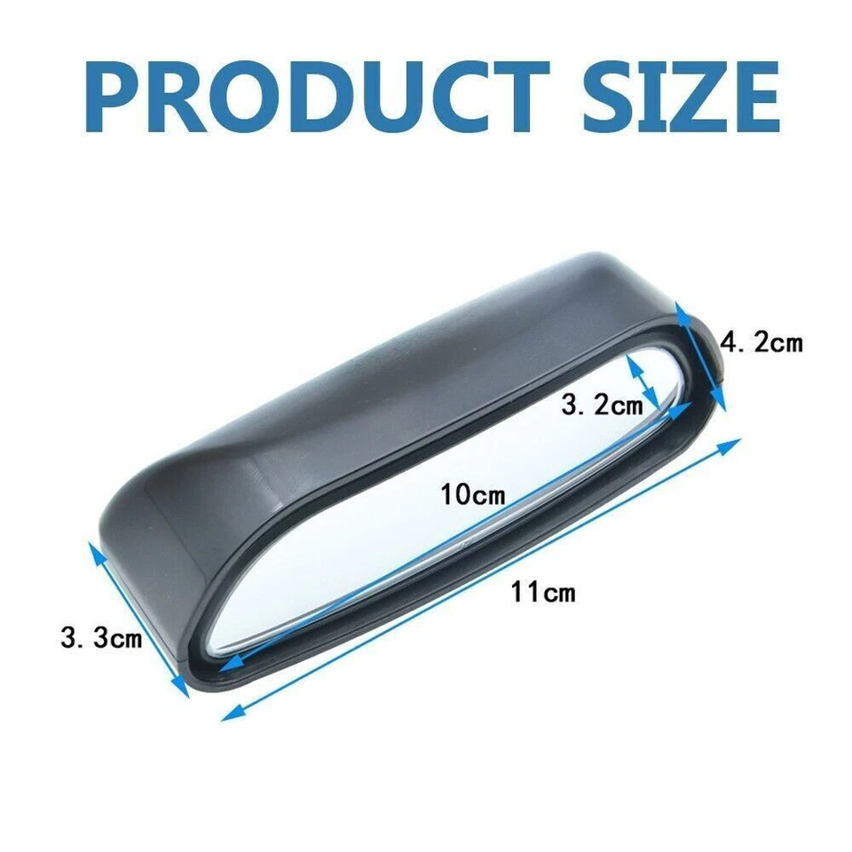 Car Blind Spot Mirror Auxiliary Mirror HD Glass Convex Auto Rear View Mirrors x1 Foto 4 de 4
