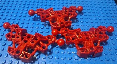 3x LEGO Parts Bionicle Piraka Torso w Two Ball Joints 53564 Dark Red Lot