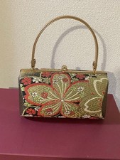 Japanese-style bag for long-sleeved kimono, Nishijin-ori obi fabric, chic for