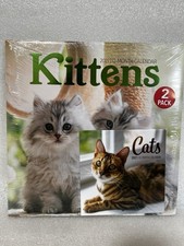 2027 2-Pack Monthly Wall Calendars Kittens 12 x 12" Mini Cats 6 x 6"