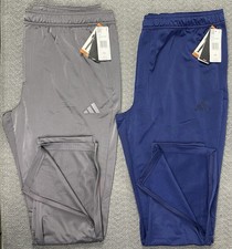 adidas Men's XXL Lot of 2 Gray & Blue Tricot Track Pants Zippered Bottoms NWT