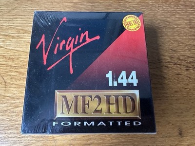 Virgin MF2HD Formatierte Diskette x10 Neu Versiegelt im Karton unbenutzt