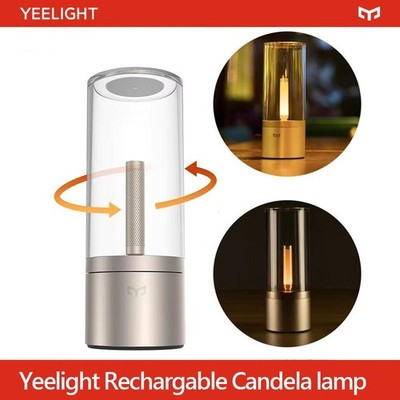 Rechargable Candela lamp Led Night Light Atmosphere Light Stepless Dimming Night