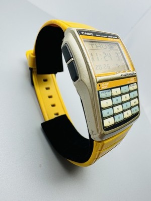✳*︎様 カシオ データバンク VDB101IM-9 イエロー RARE Vintage Casio Data Bank Yellow Retro Digital Watch 9.8 in