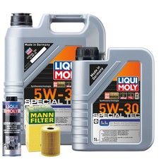 Motoröl 5W30 LIQUI MOLY Leichtlauf Special Tec Ll 6L +MANN Ölfilter +Spülung