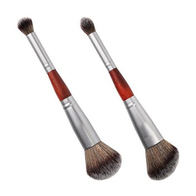2 Pcs Schminkpinsel Doppelseitiger Make-up-pinsel Loser Puderpinsel
