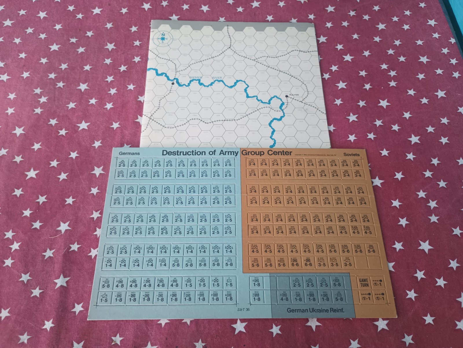 Strategy & Tactics #36 Destruction of Army Group Center Unpunched Counters W/Map