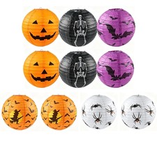 10 Pack Halloween Paper Lanterns, 8 Inch Hanging Lanterns in/Outdoor Decor