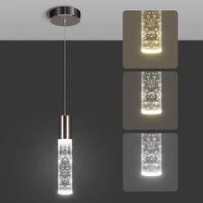 Modern Pendant Light,3Color Bubble Crystal Island Light Fixtures,Black Mini P...