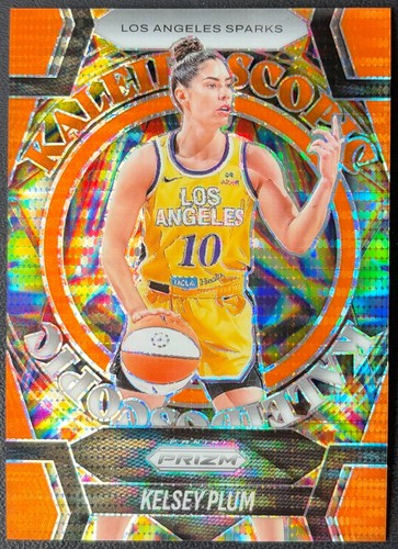 Kelsey Plum ORANGE PULSAR Kaleidoscopic /75 2025 Panini WNBA Prizm #3 Sparks