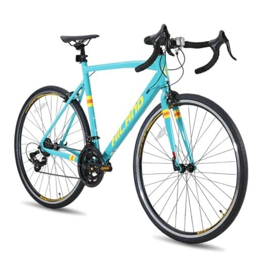 HILAND 700c Road Bike 14 Speed, Aluminum Frame Racing Bike, 
