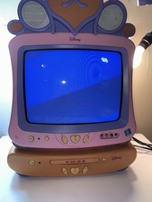 Disney MKT-1350 13" Pink Purple CRT TV Built-in SpeakersDVD Player parts 