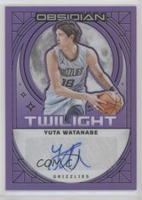 2023-24 Panini Obsidian Electric Etch Purple Flood 44/49 Yuta Watanabe Auto 17d3