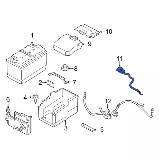 Cable positivo para Ford Transit Connect 2019-2023 (N/P KV6Z-14300-X)