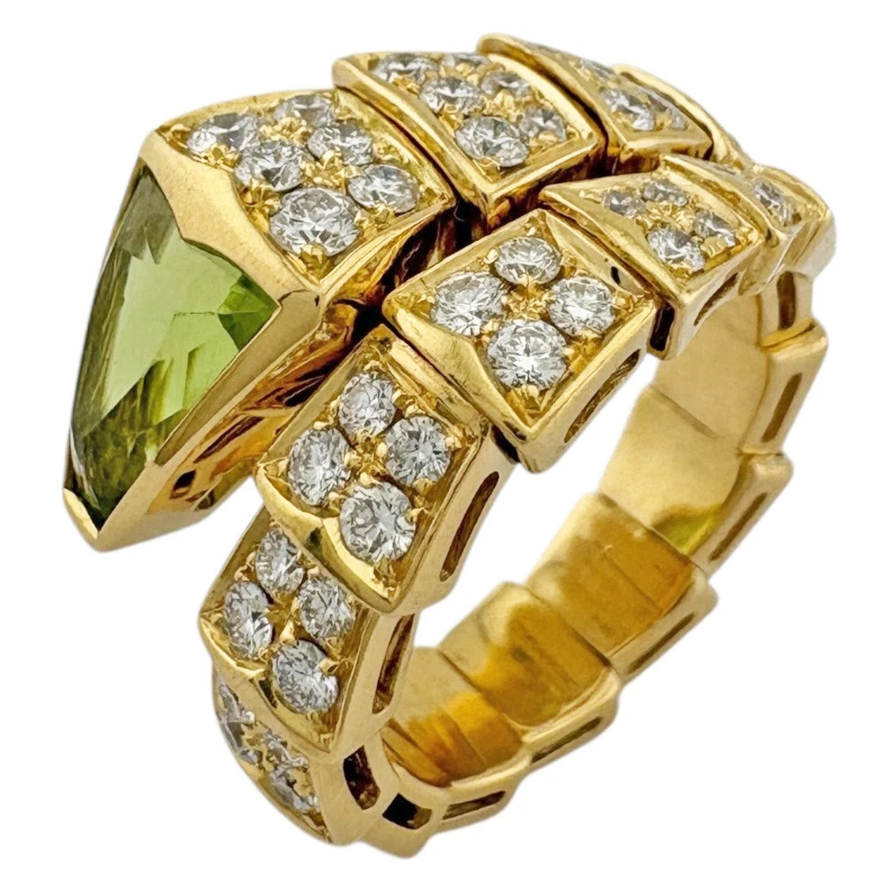 ペリドット扇形リング Bvlgari Peridot Yellow Gold Fine Jewelry for Sale - eBay