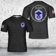 Custom Name US Air Force Senior Master Sergeant Retired T Shirt 3D 2vo 44