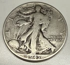 1943 WALKING LIBERTY 90% SILVER HALF DOLLAR US MINT COIN ER32