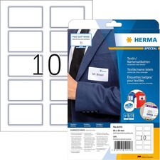 HERMA 4410 Etykiety z imieniem odłączalne, 20 arkuszy, 80 x 50 mm, 10 na arkusz A4, 200 