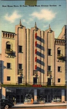 Vintage Linen Postcard New Kress Store El Paso Texas Mesa Ave