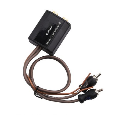 Professional 2-Channel RCA Stereo Ground Loop Isolator Eliminates System Noise