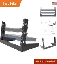 6U Desktop Network Rack 19 inches Small Open Frame Rack 2 Post Free-Standing ...