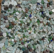 470 Genuine Surf Tumbled  Seaglass Gems, “Craft Grade”, 23 Ounces, Much Variety