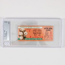 1957 Cotton Bowl FULL Ticket Jim Brown's Last Game Playing for Syracuse Unive...