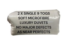 2 X SINGLE 9 TOG DUVETS LUXURY QUALITY MICROFIBRE SECONDS QUILTS JOB LOT LW63
