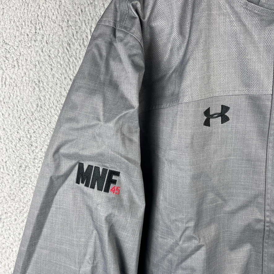 Chaqueta de lluvia impermeable Under Armour Armourstorm para hombre 2XL gris con capucha 1248589 MNF Foto 4 de 4