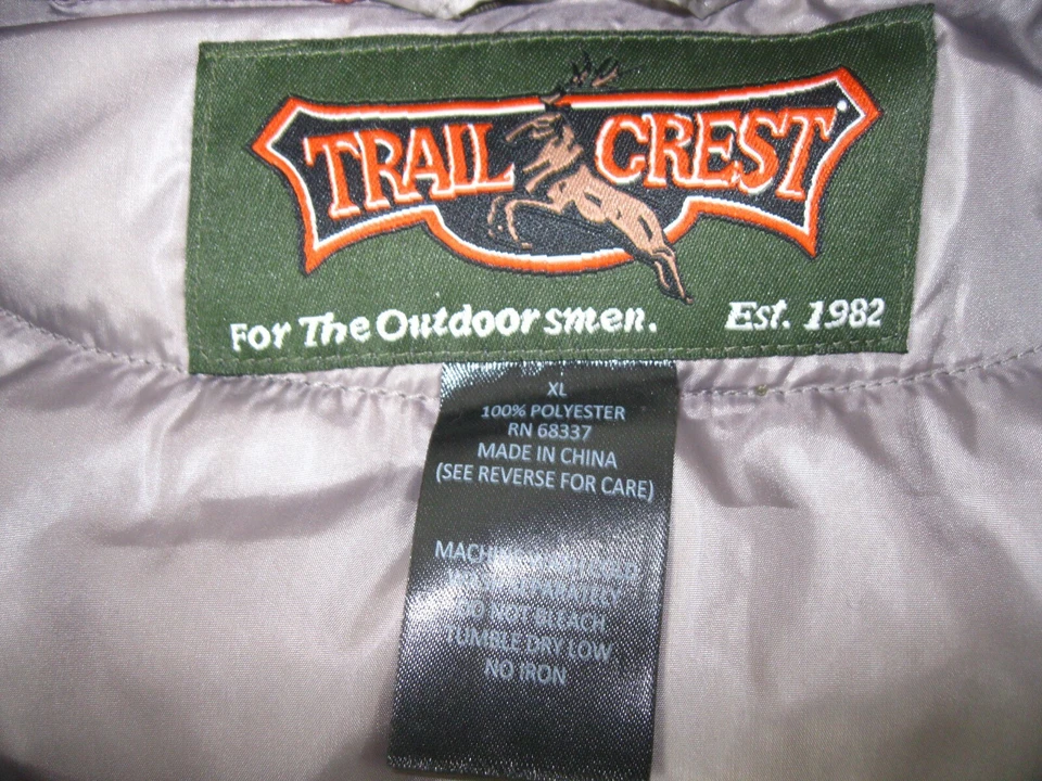 NWT Trailcrest Sz XL Highland Timber Puffer camo Hunter vest Versitile 3D effect - Image 4 of 4