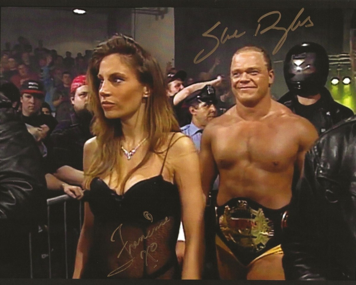 ECW SHANE DOUGLAS and FRANCINE Dual Autographed 8x10 WWE WCW TNA
