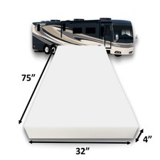 FoamRush 4-Inch Bunk 32" x 75" RV Mattress Replacement Made in USA
