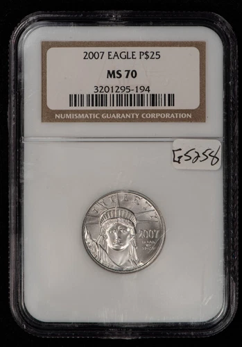 2007 P$25 1/4 oz Platinum American Eagle - NGC MS 70 - SKU-G5258
