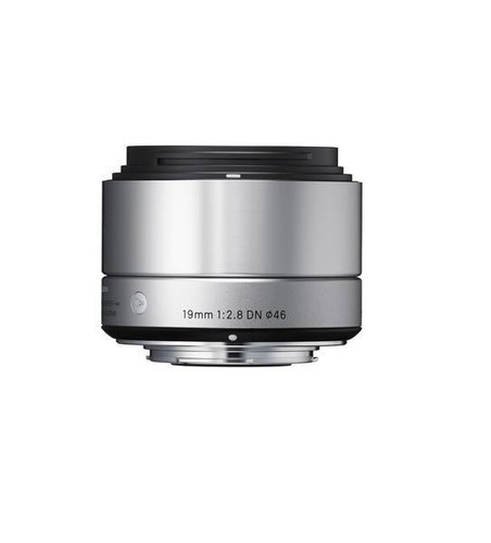 Sigma 19 mm / 2.8 DN Objektiv silber für Sony E Mount Alpha 5000 5100 6000 NEX