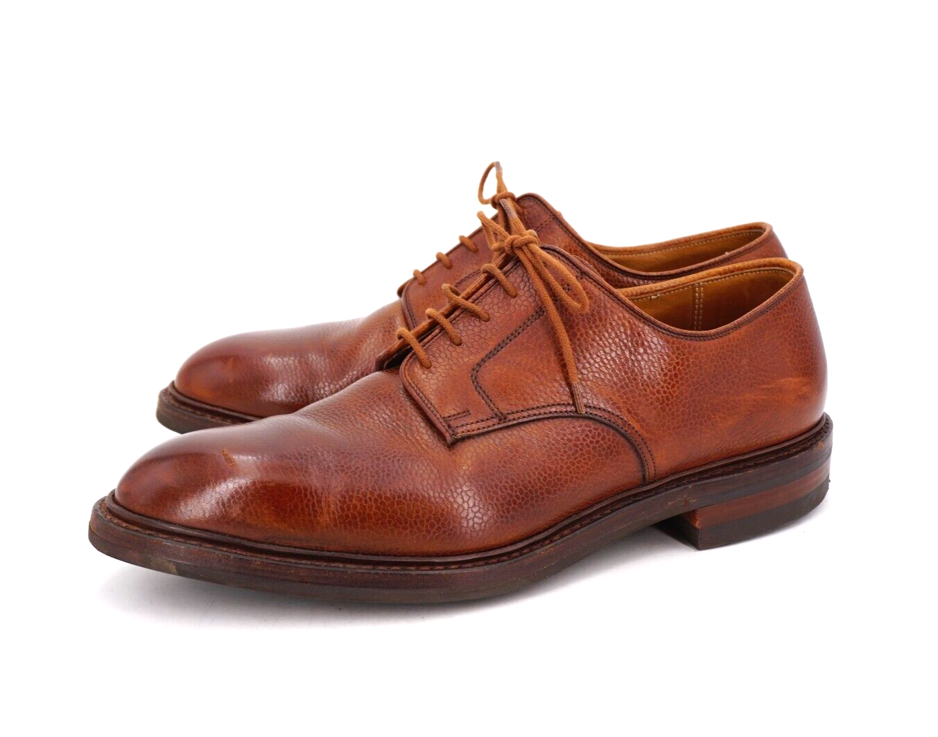 SAOLA $685 CROCKETT & JONES GRASMERE UK 10 E US 11 DERBY CASTAGNA MARRONE SCOTCHGRAIN
