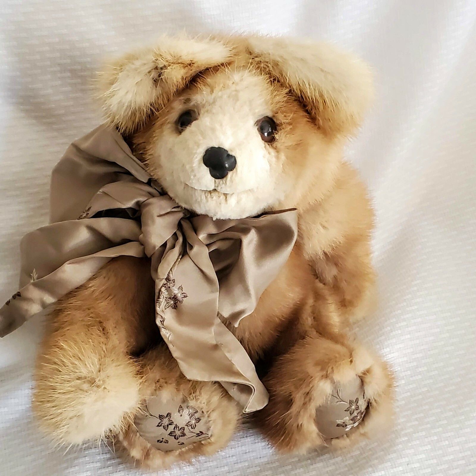 handmade mink teddy bears